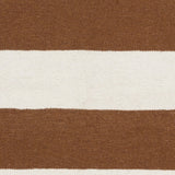 Hand-woven CaramelStripe Sepia Wool Area Rug - 2' x 3'