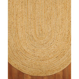 Natural Area Rugs 100% Natural Fiber Handmade Reversible Castilla Jute Oval Rug (6' X 9') Beige - 6' x 9'