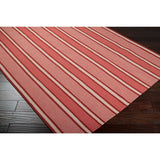 Hand-woven Coral Hokkien Wool Area Rug - 8' x 11'