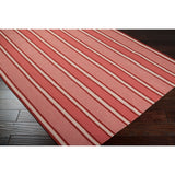 Hand-woven Coral Hokkien Wool Area Rug - 8' x 11'