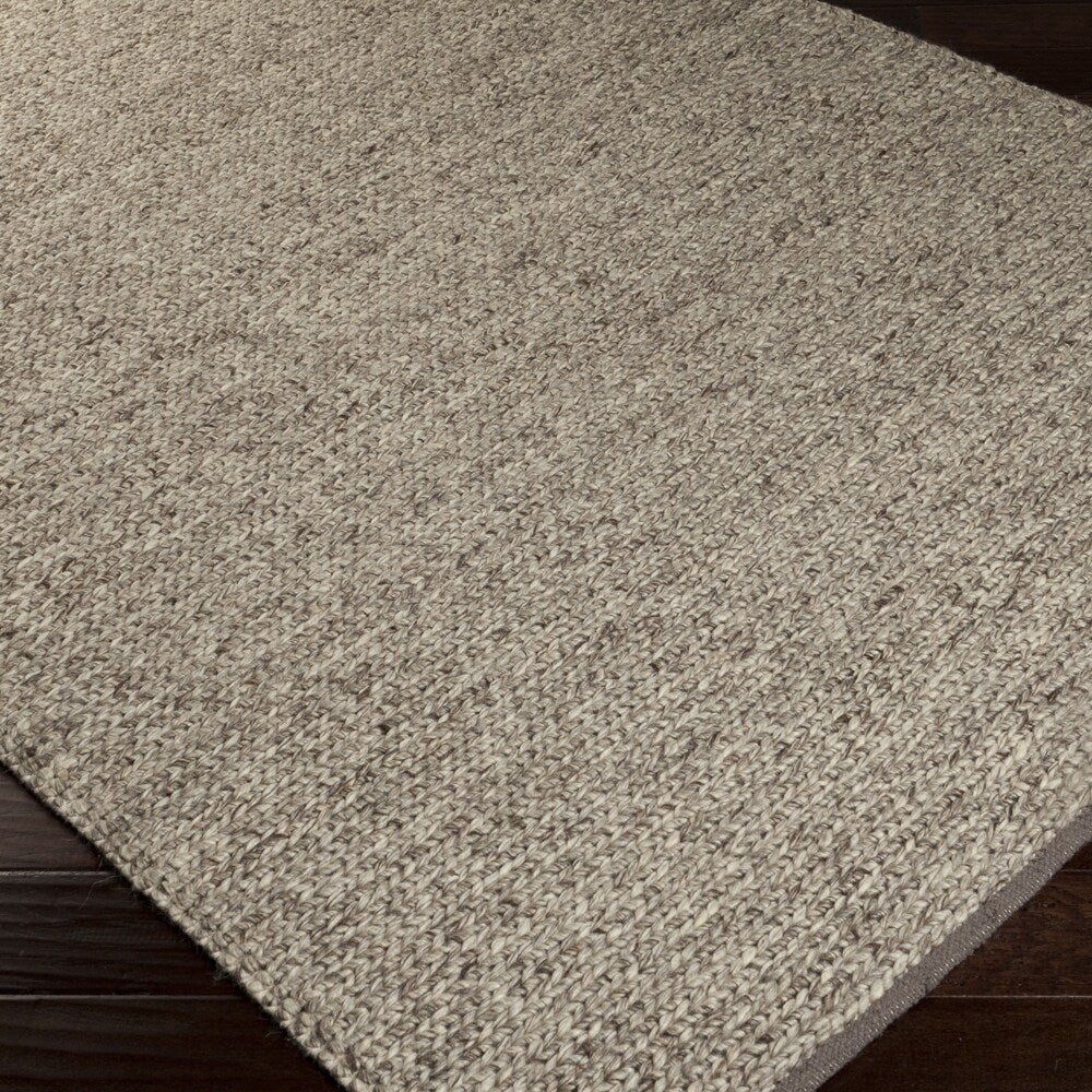 Hand-woven Eagan Casual Solid Brown Wool Area Rug - 5' x 8'