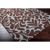 Hand-woven Fruitvale Brown Wool Area Rug - 2' x 3'