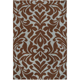 Hand-woven Fruitvale Brown Wool Area Rug - 2' x 3'