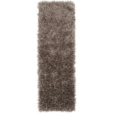 Hand-woven Grey Shine Soft Plush Shag Area Rug - 2'6" x 8' Runner - 2'6" x 8' Runner