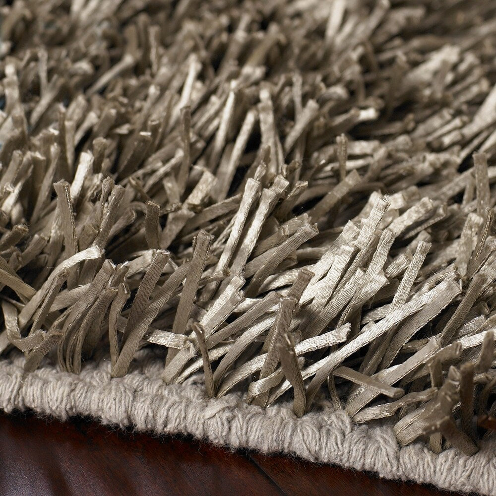 Hand-woven Grey Shine Soft Plush Shag Area Rug - 2'6" x 8' Runner - 2'6" x 8' Runner