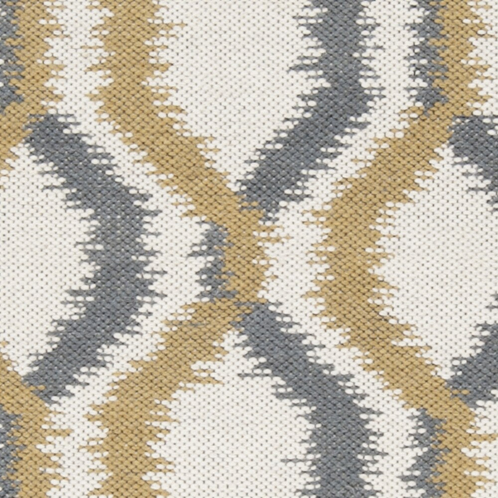 Hand-woven Moroccan Gold Ivory Wool Area Rug - 5' x 8'