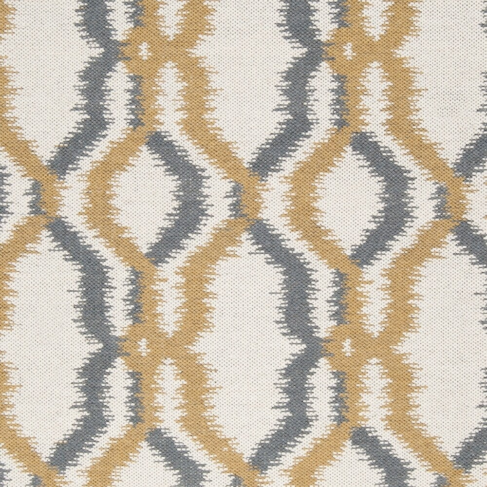 Hand-woven Moroccan Gold Ivory Wool Area Rug - 5' x 8'