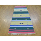 Hand-woven Design Flat Weave Kilim Runner Rug (2'7 x 8') - Multi