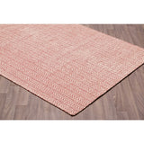 Hand-woven Reversible Flatweave Wool Rug Ivory Red Rug - 5' x 7'6"
