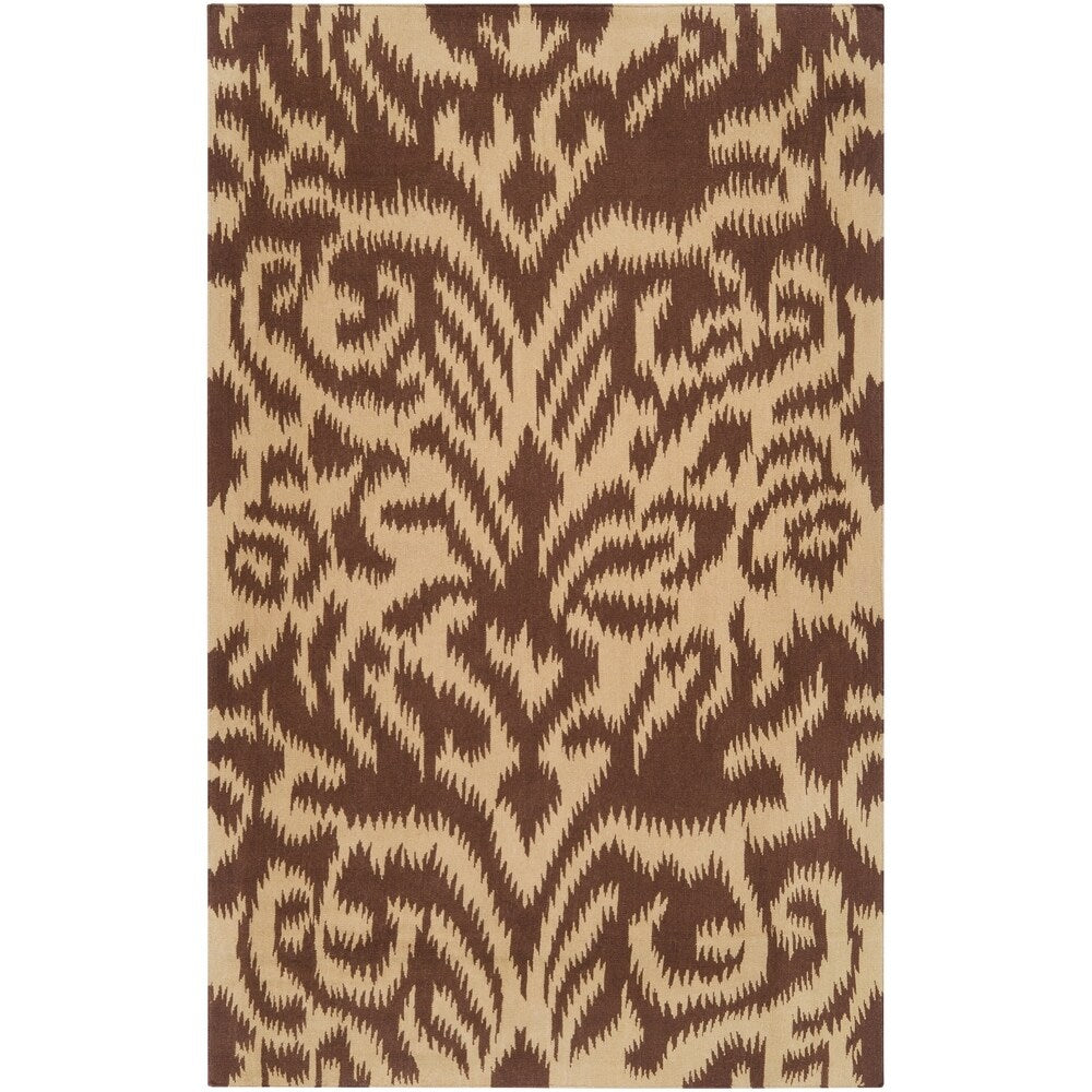 Hand-woven 'Saged' Brown Wool Area Rug - 3'3" x 5'3"