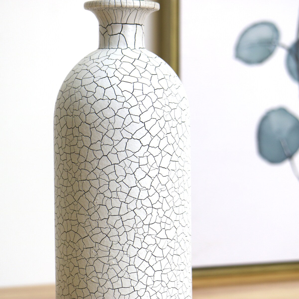 Handcrafted 4 Home Modern Painted Glass Vase, White (Set of 2)