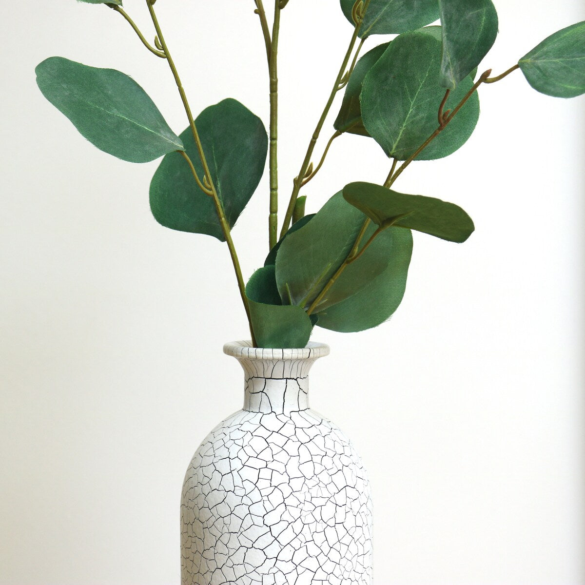 Handcrafted 4 Home Modern Painted Glass Vase, White (Set of 2)