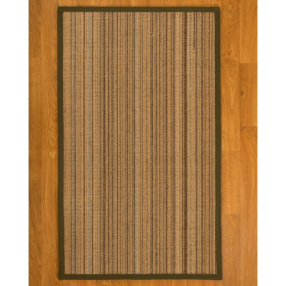 Handcrafted Boardwalk Sisal 6' x 9' Rug - Black - Multi - 6' x 9'