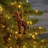 Handcrafted Embroidered Giraffe Ornament (India)