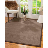 Handcrafted Linden Natural Sisal Rug - Brown Binding, 8' x 10' - 8' x 10'