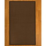 Handcrafted Linden Natural Sisal Rug - Brown Binding, 8' x 10' - 8' x 10'