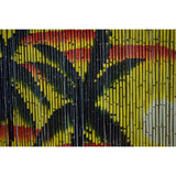Bamboo beaded curtain palm tree beach scene room partition - 36 x 80