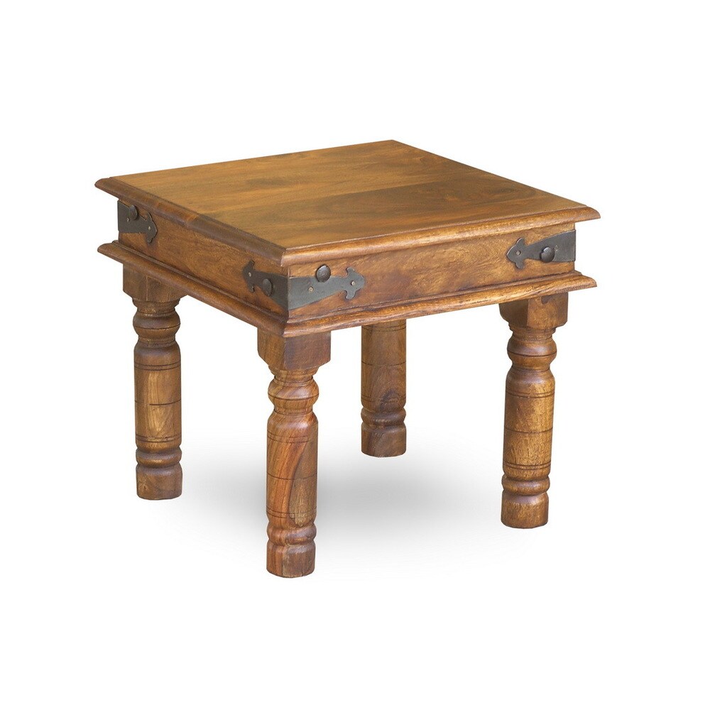 Handmade Thakat Rustic End Table (India) - 18" x 23" x 23"