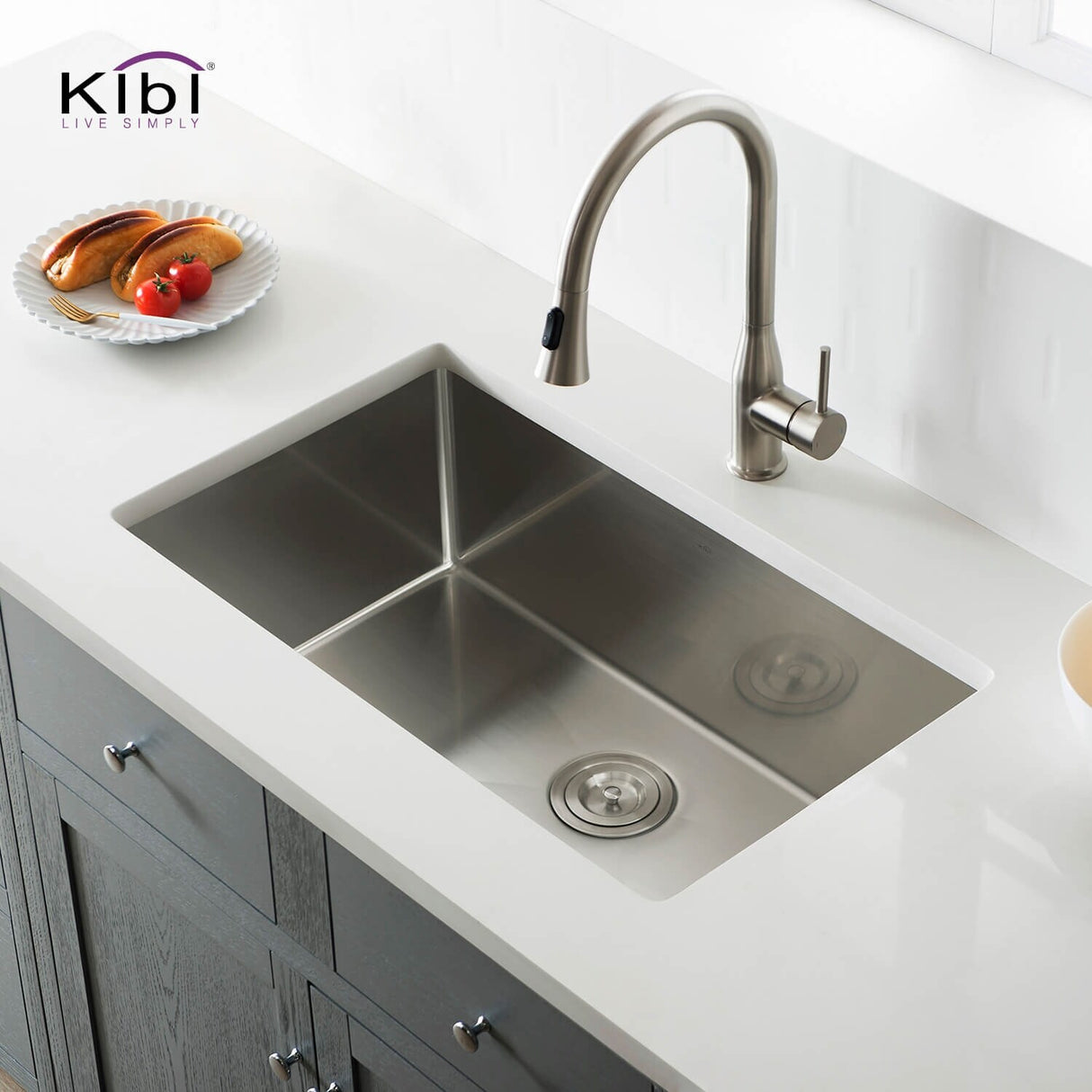 Handcrafted Undermount Single Bowl Stainless Steel Kitchen Sink