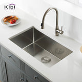 Handcrafted Undermount Single Bowl Stainless Steel Kitchen Sink