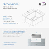 Handcrafted Undermount Single Bowl Stainless Steel Kitchen Sink