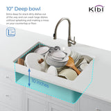 Handcrafted Undermount Single Bowl Stainless Steel Kitchen Sink