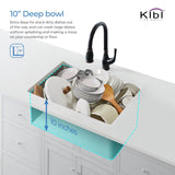 Handcrafted Undermount Single Bowl Stainless Steel Kitchen Sink