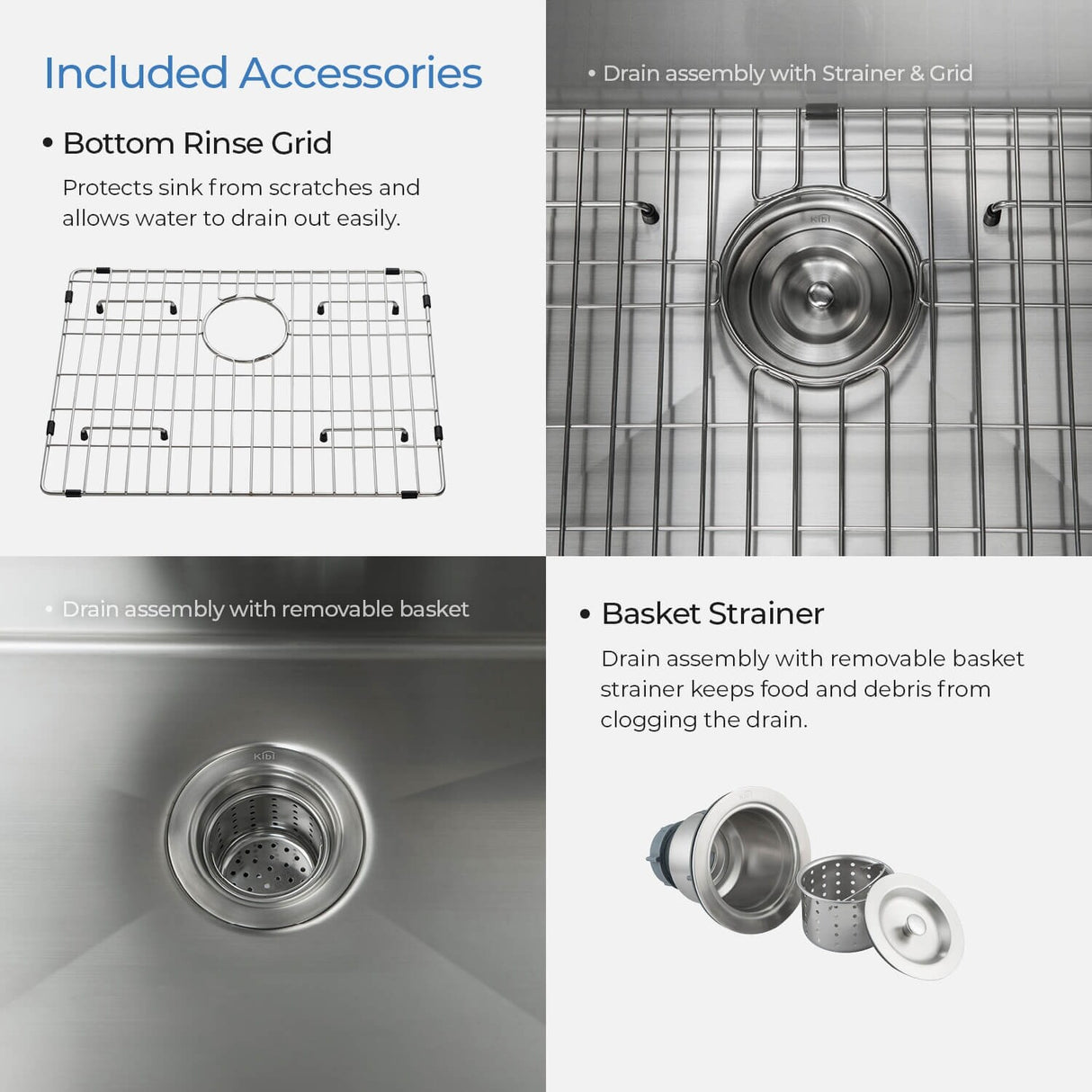 Handcrafted Undermount Single Bowl Stainless Steel Kitchen Sink