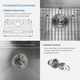 Handcrafted Undermount Single Bowl Stainless Steel Kitchen Sink