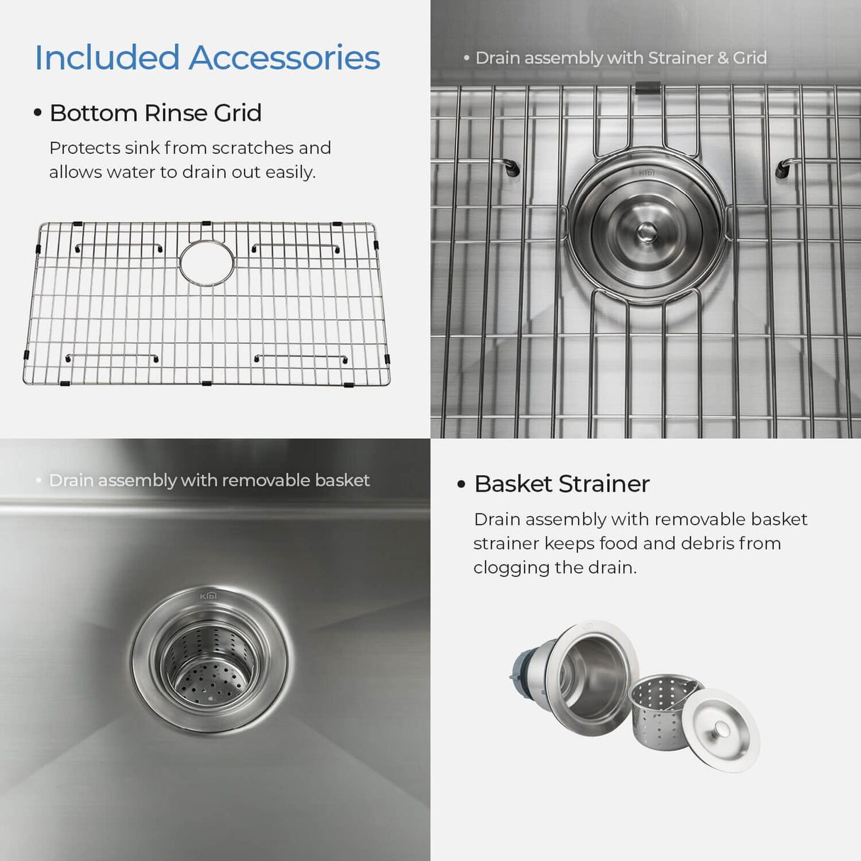 Handcrafted Undermount Single Bowl Stainless Steel Kitchen Sink