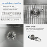 Handcrafted Undermount Single Bowl Stainless Steel Kitchen Sink