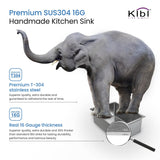 Handcrafted Undermount Single Bowl Stainless Steel Kitchen Sink