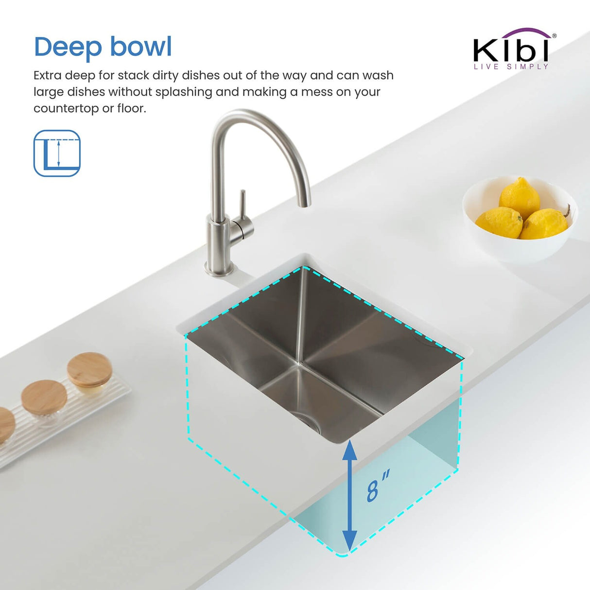 Handcrafted Undermount Single Bowl Stainless Steel Kitchen Sink