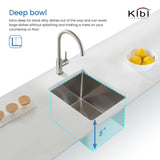 Handcrafted Undermount Single Bowl Stainless Steel Kitchen Sink