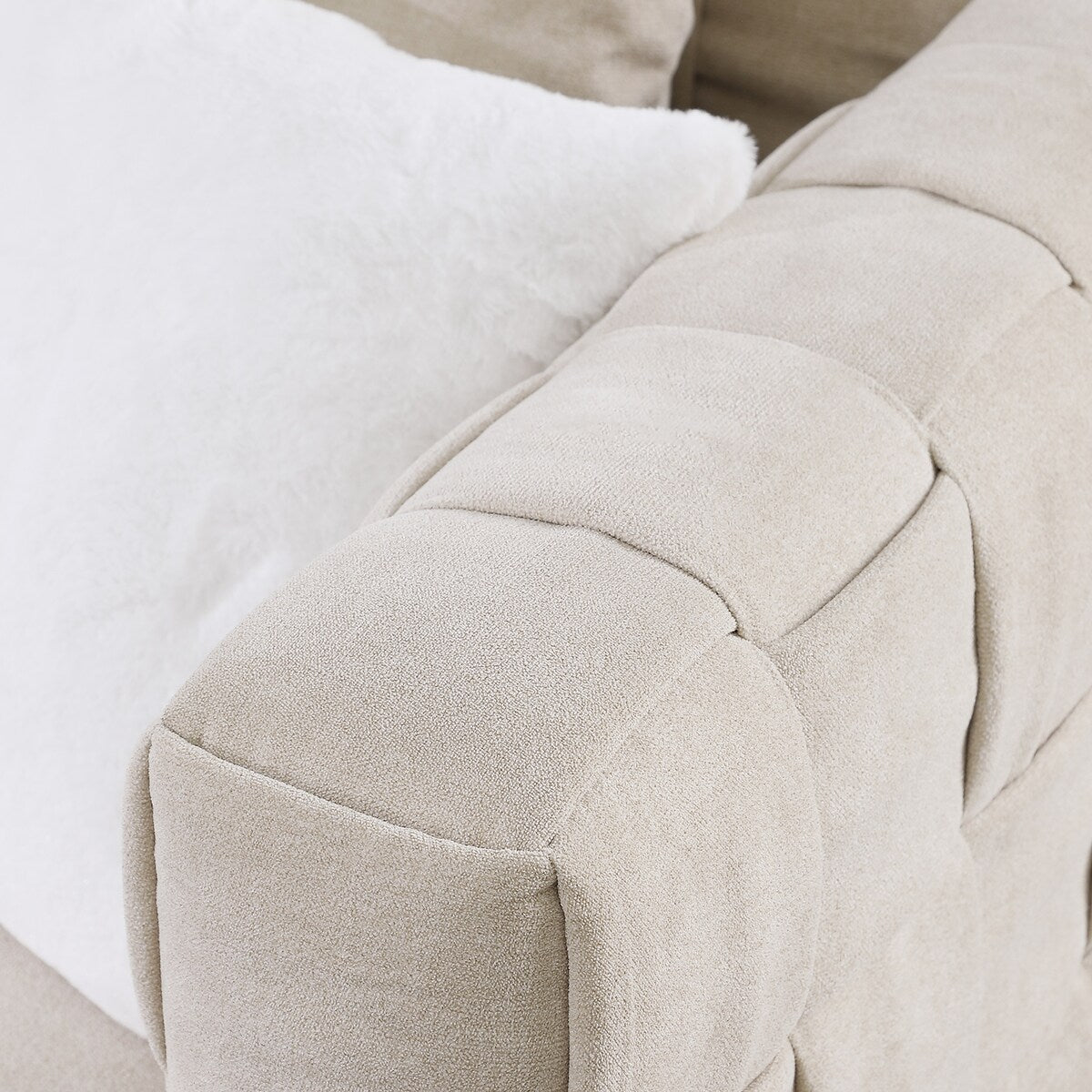 Handcrafted Weave Sofa Snowflake Velvet Fabric, New Concept Living Room Sofa