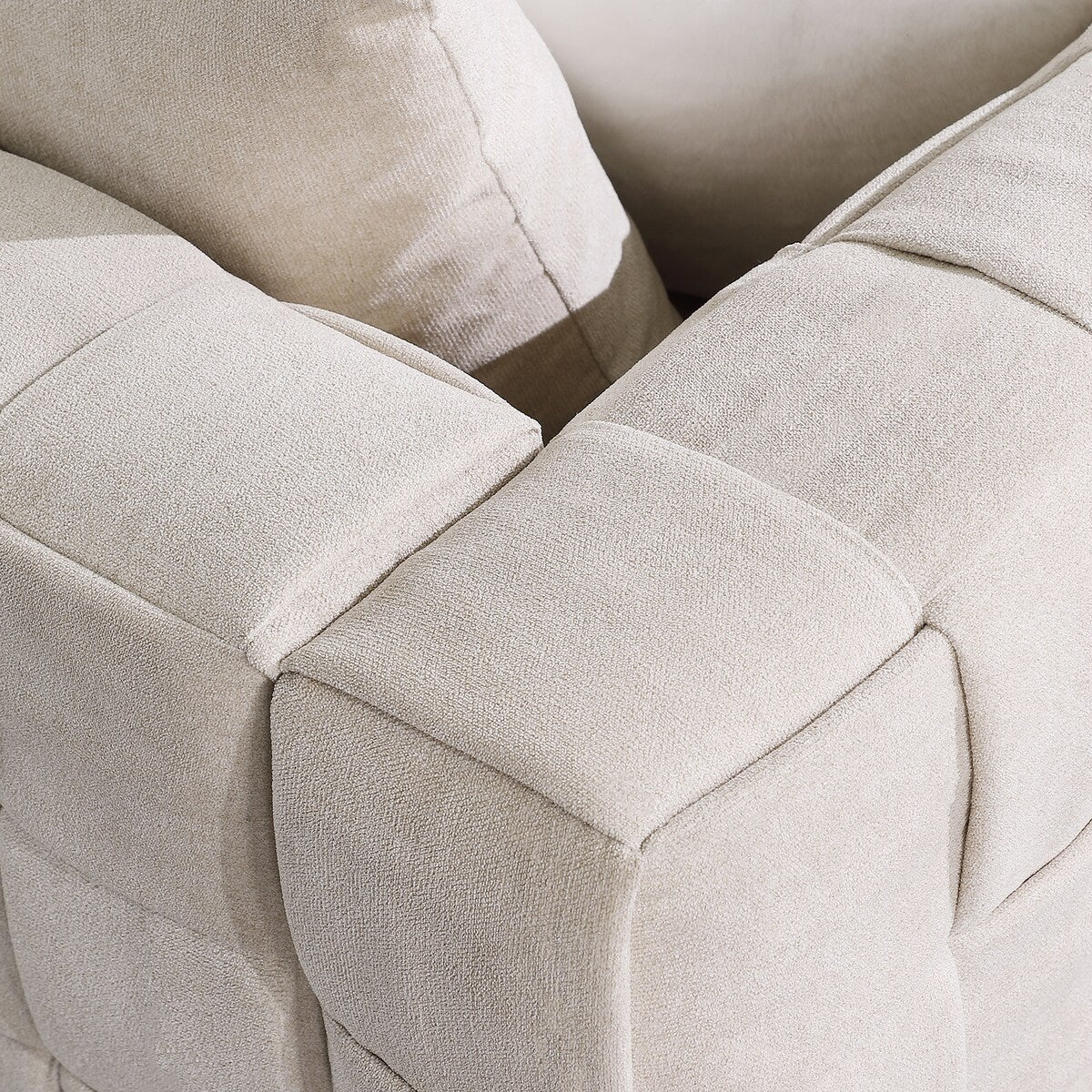 Handcrafted Weave Sofa Snowflake Velvet Fabric, New Concept Living Room Sofa
