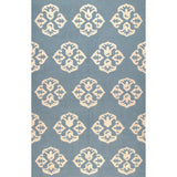 Handmade Andalusia Dhurrie Blue Wool Area Rug
