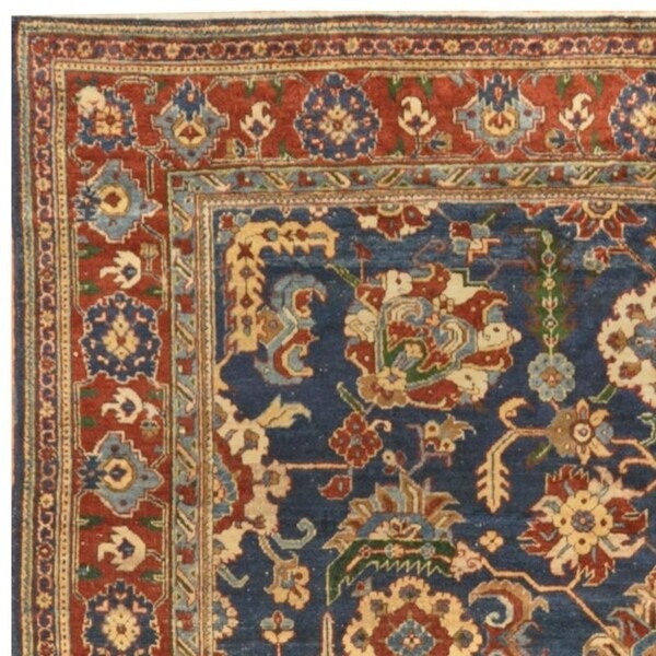 Handmade One-of-a-Kind Antique 1920's Heriz Wool Rug (Iran) - 9' x 12'4