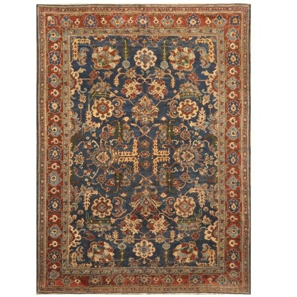 Handmade One-of-a-Kind Antique 1920's Heriz Wool Rug (Iran) - 9' x 12'4