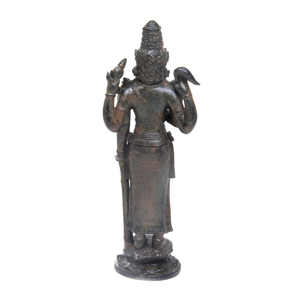 Handmade Antiqued Bronze Kertarajasa Replica Sculpture Hindu (Indonesia)