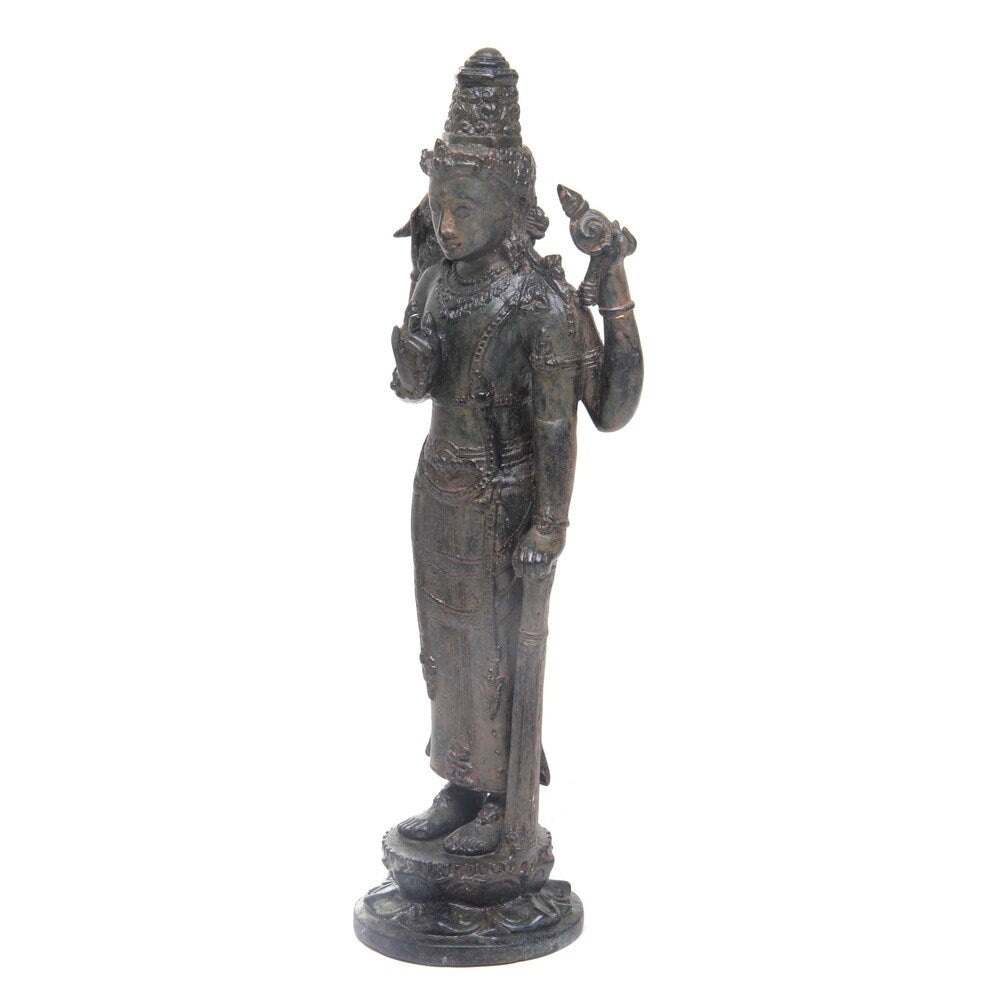 Handmade Antiqued Bronze Kertarajasa Replica Sculpture Hindu (Indonesia)