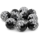 Handmade Black and White 3-inch Porcelain Ball Set (China)