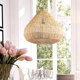 Handmade Boho Rattan Pendant Light