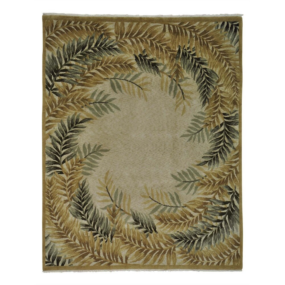 Handmade Botanical Design Modern Nepali Oriental Rug