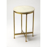 Handmade Butler Claypool White Marble End Table (India)