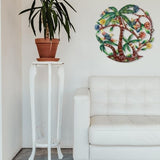 Handmade 'Colorful Palm Tree' 24-inch Wall Art , Handmade in Haiti
