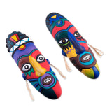 Handmade Colors Ceramic Pair of Masks (Peru)