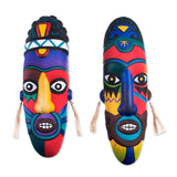 Handmade Colors Ceramic Pair of Masks (Peru)