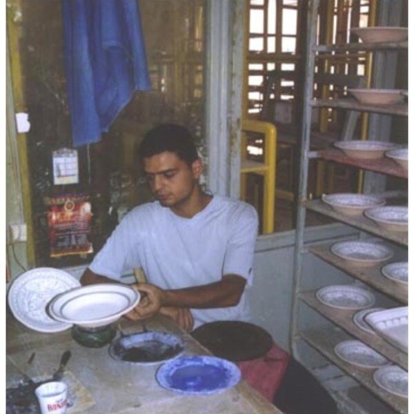 Handmade Cookable Tagine-30 - Aqua Fish Design, by Le Souk Ceramnique (Tunisia)