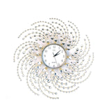 Handmade Crystals Metal Wall Clock